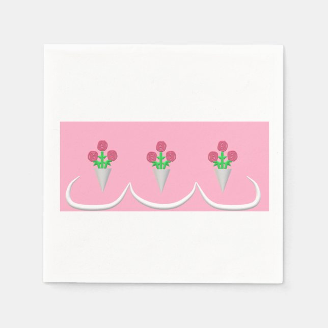 Guardanapo De Papel Buquê de casamento (Frente)