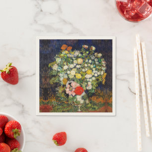 Guardanapo De Papel Buquê de Flores em Vaso por Vincent Van Gogh