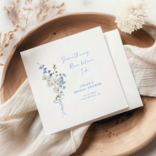 Guardanapo De Papel Buquê de Flores Silvestres Azul Bridal Shower