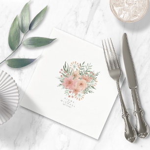 Guardanapo De Papel Buquê de Watercolor Blush ID654