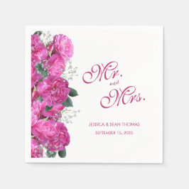 Guardanapo De Papel Buquê Floral Romântico Casamento Casamento