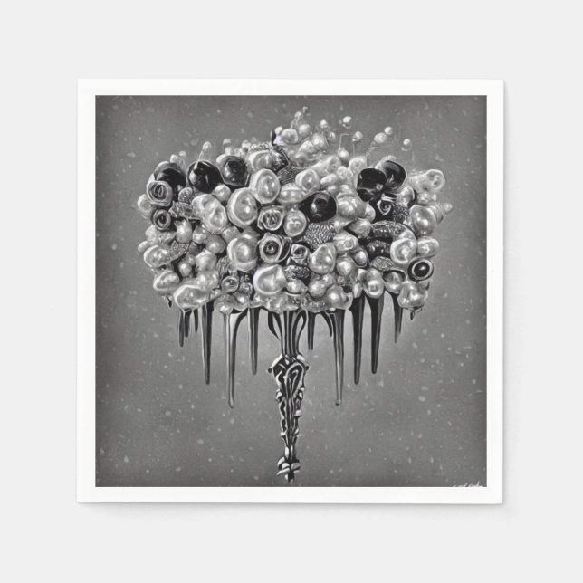 Guardanapo De Papel Buquê Pearl Wedding (Frente)