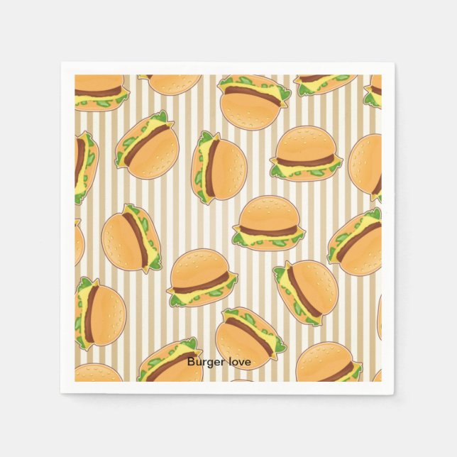 Guardanapo De Papel BURGER LOVE Paper Napkin (Frente)