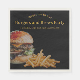 Guardanapo De Papel Burgers e Brews Party