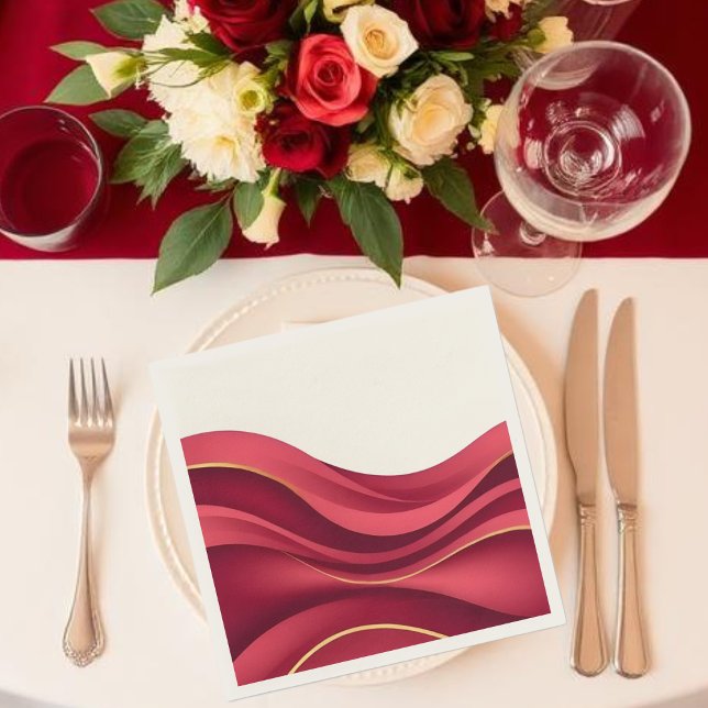 Guardanapo De Papel Burgundy (Burgundy Napkins )