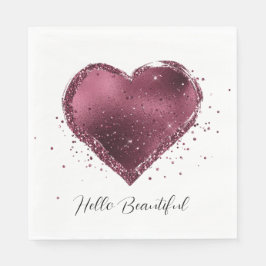 Guardanapo De Papel Burgundy Cherry Glitter Sparkle