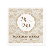 Burlap e Lace, Sr. e Sra. Casamento Personalizado