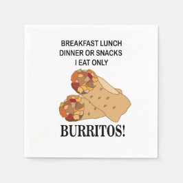 Guardanapo De Papel Burritos Eu Comi Apenas Festa Burrito