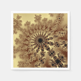 Guardanapo De Papel Burst Fractal Dourado