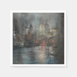 Guardanapo De Papel Busy Harbour (por Glenn Cooper Henshaw)