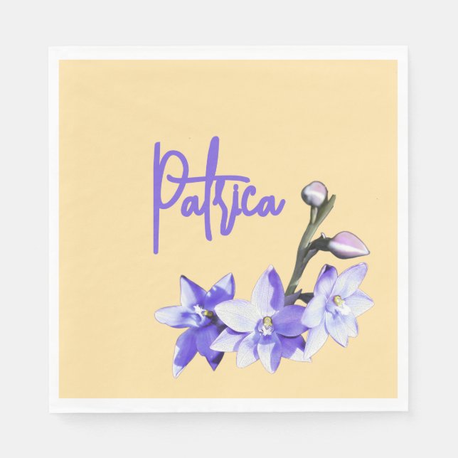 Guardanapo De Papel Butter Yellow & Lilac SunOrchid Birthday (Frente)