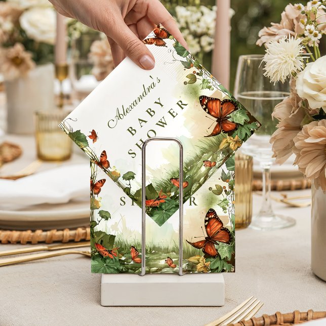 Guardanapo De Papel Butterfly Blossoms Baby Shower (Criador carregado)