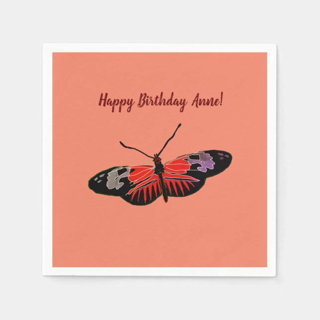 Guardanapo De Papel Butterfly Primavera Art (Frente)