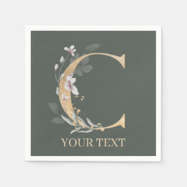 Guardanapo De Papel C Monograma de Napkins Personalizado Floral