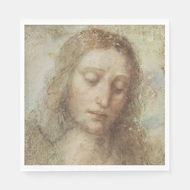 Guardanapo De Papel Cabeça de Cristo (Cristianismo) (Leonardo da Vinci (Frente)
