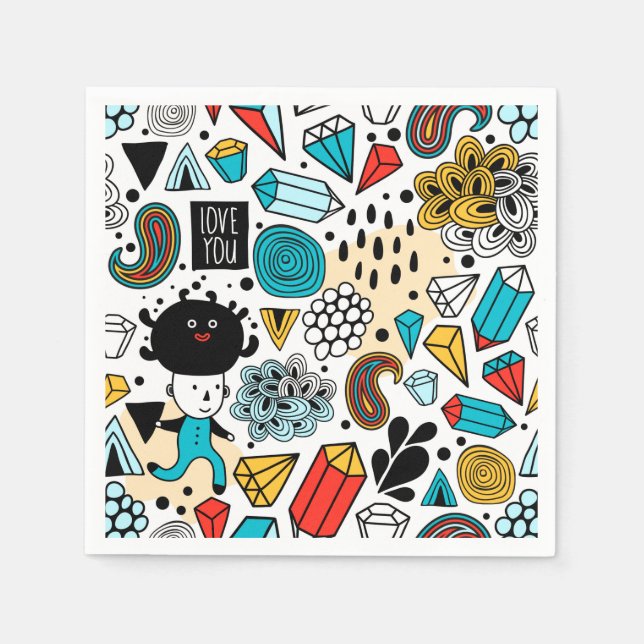 Guardanapo De Papel Cabeça louca (Frente)