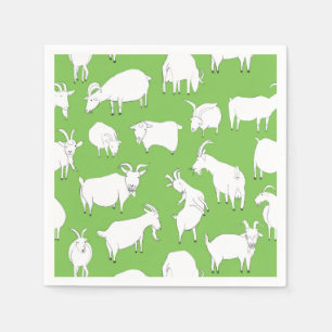 Guardanapo De Papel Cabras que jogam - verde