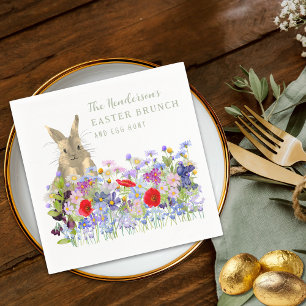 Guardanapo De Papel Caça ao Ovo de Brunch de Páscoa Personalizada Coel