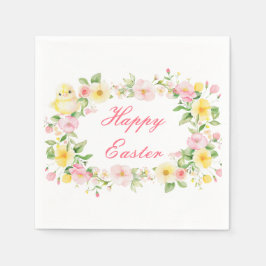 Guardanapo De Papel Caça ao Ovo de Páscoa Floral da Primavera