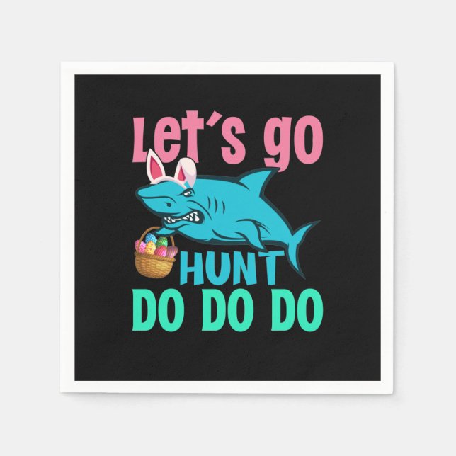 Guardanapo De Papel Caça De Ovo De Páscoa Com Coelho Azul (Frente)