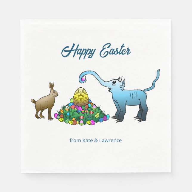 Guardanapo De Papel Caça de Ovos de Páscoa (Frente)