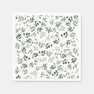 Guardanapo De Papel Caçadores com folhas verdes rústicas
