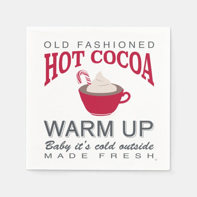 Guardanapo De Papel Cacau quente de fazenda de férias (Frente)
