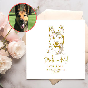 Guardanapo De Papel Cachorro Alemão Personalizado Bebidas em Mim