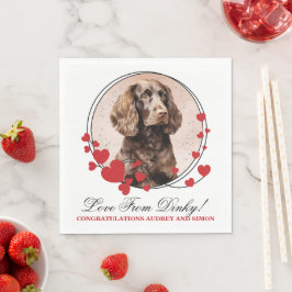 Guardanapo De Papel Cachorro American Water Spaniel Coração Vermelho F