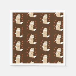 Guardanapo De Papel Cachorro Collie, Folhas de outono