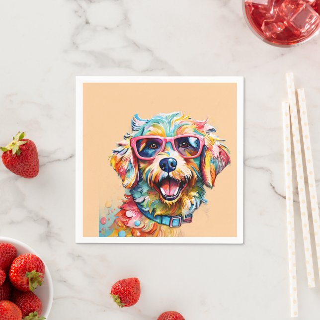 Guardanapo De Papel Cachorro com Óculos (Insitu)