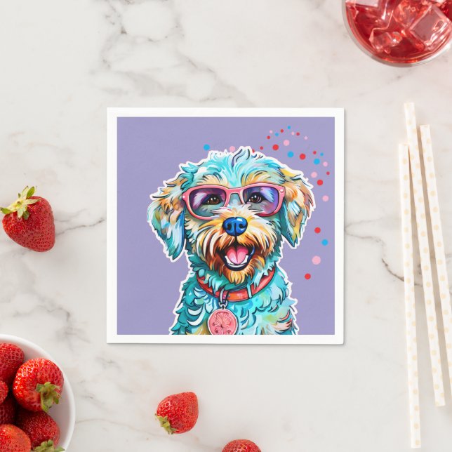 Guardanapo De Papel Cachorro com Óculos (Insitu)