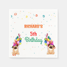 Guardanapo De Papel Cachorro Corajoso Puppy Pensou na Festa de anivers