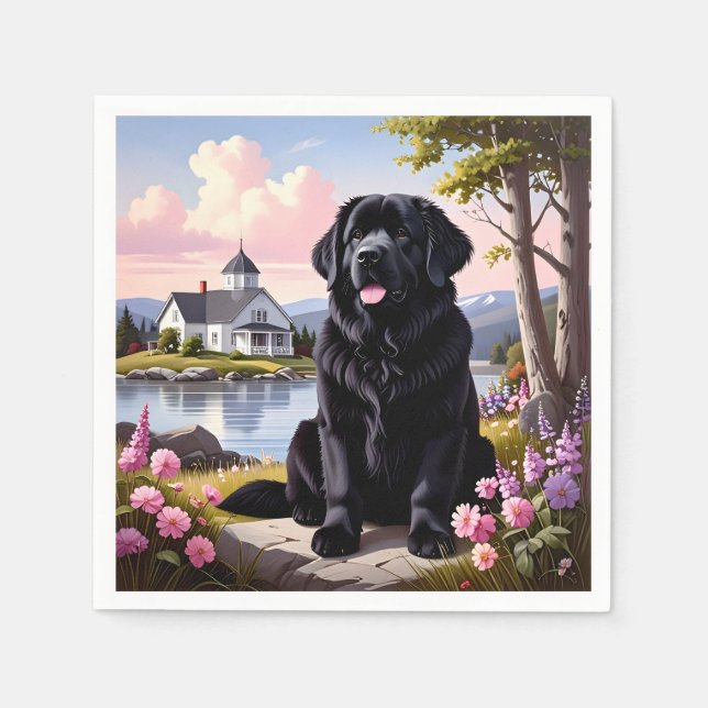 Guardanapo De Papel Cachorro da Terra Nova (Frente)