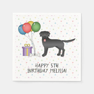 Guardanapo De Papel Cachorro de Cartoon Black Labrador Retriever - Ani