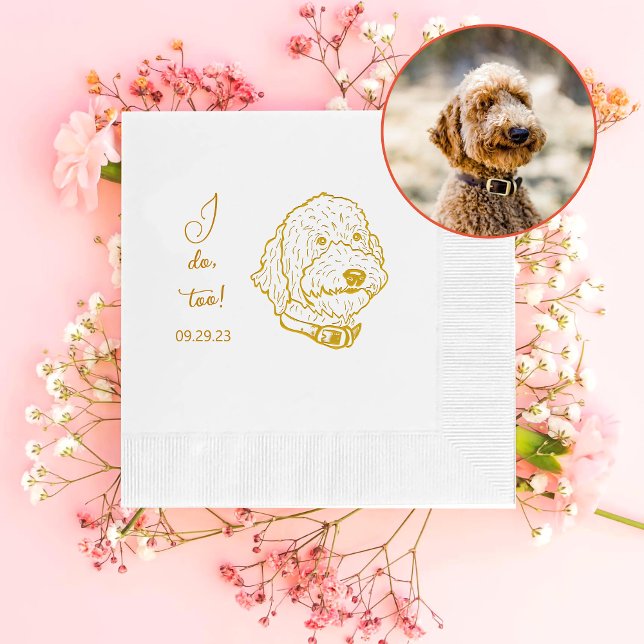 Guardanapo De Papel Cachorro De Goldendoodle Personalizado Eu Também F (Criador carregado)
