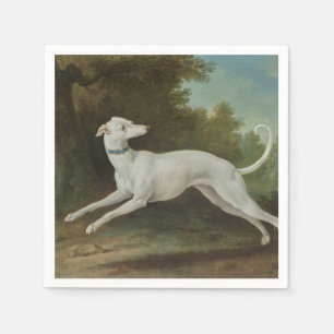Guardanapo De Papel Cachorro de Greyhound Branco (por Jean-Baptiste Ou