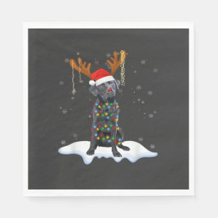 Guardanapo De Papel Cachorro de pijama com luz de árvore de Natal Labr