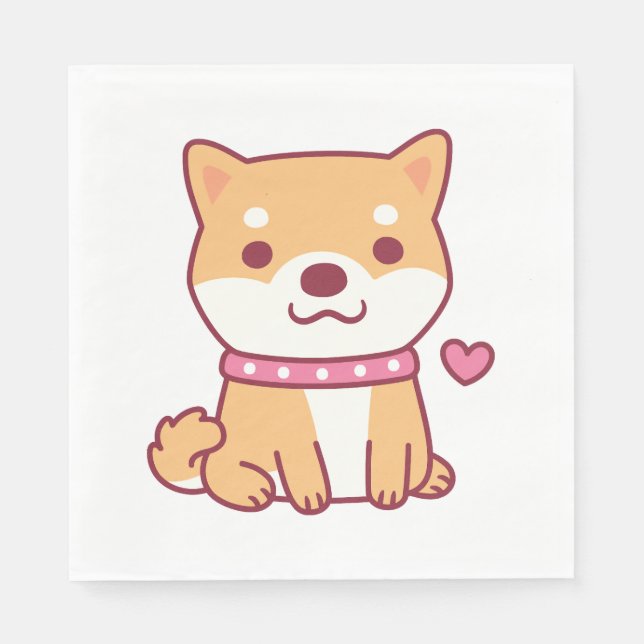 Guardanapo De Papel Cachorro de Shiba Inu (Frente)