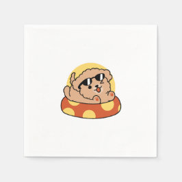 Guardanapo De Papel Cachorro de Verão legal flutuante - Festa de Pisci