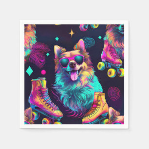 Guardanapo De Papel Cachorro do Disco do Skate Cilindro