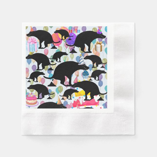 Guardanapo De Papel Cachorro festa de aniversário (Frente)