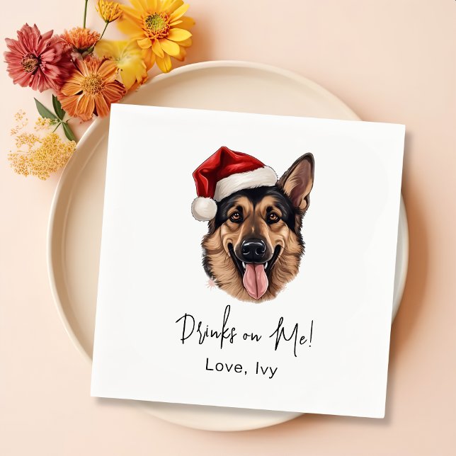 Guardanapo De Papel Cachorro german shepherd - Bebidas Personalizadas  (Criador carregado)