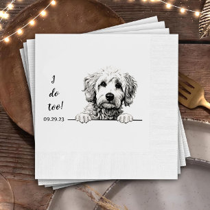 Guardanapo De Papel Cachorro Goldendoodle Desenho Personalizado Eu Tam