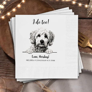 Guardanapo De Papel Cachorro Goldendoodle Desenho Personalizado Eu Tam