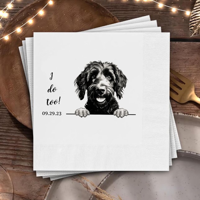 Guardanapo De Papel Cachorro Goldendoodle Desenho Personalizado Eu Tam (Criador carregado)