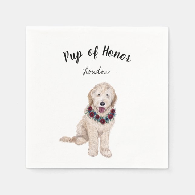 Guardanapo De Papel Cachorro ouro Cachorro Cachorro Nápoles (Frente)