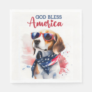 Guardanapo De Papel Cachorro Patriota-Beagle