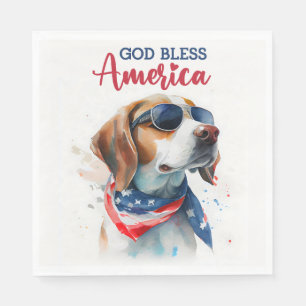 Guardanapo De Papel Cachorro Patriota-Beagle