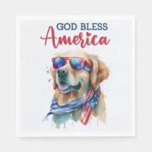 Cachorro Patriota - Golden Retriever